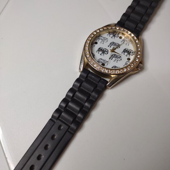 Lucky Elephant Watch With Black Rubber Band - Picture 4 of 10